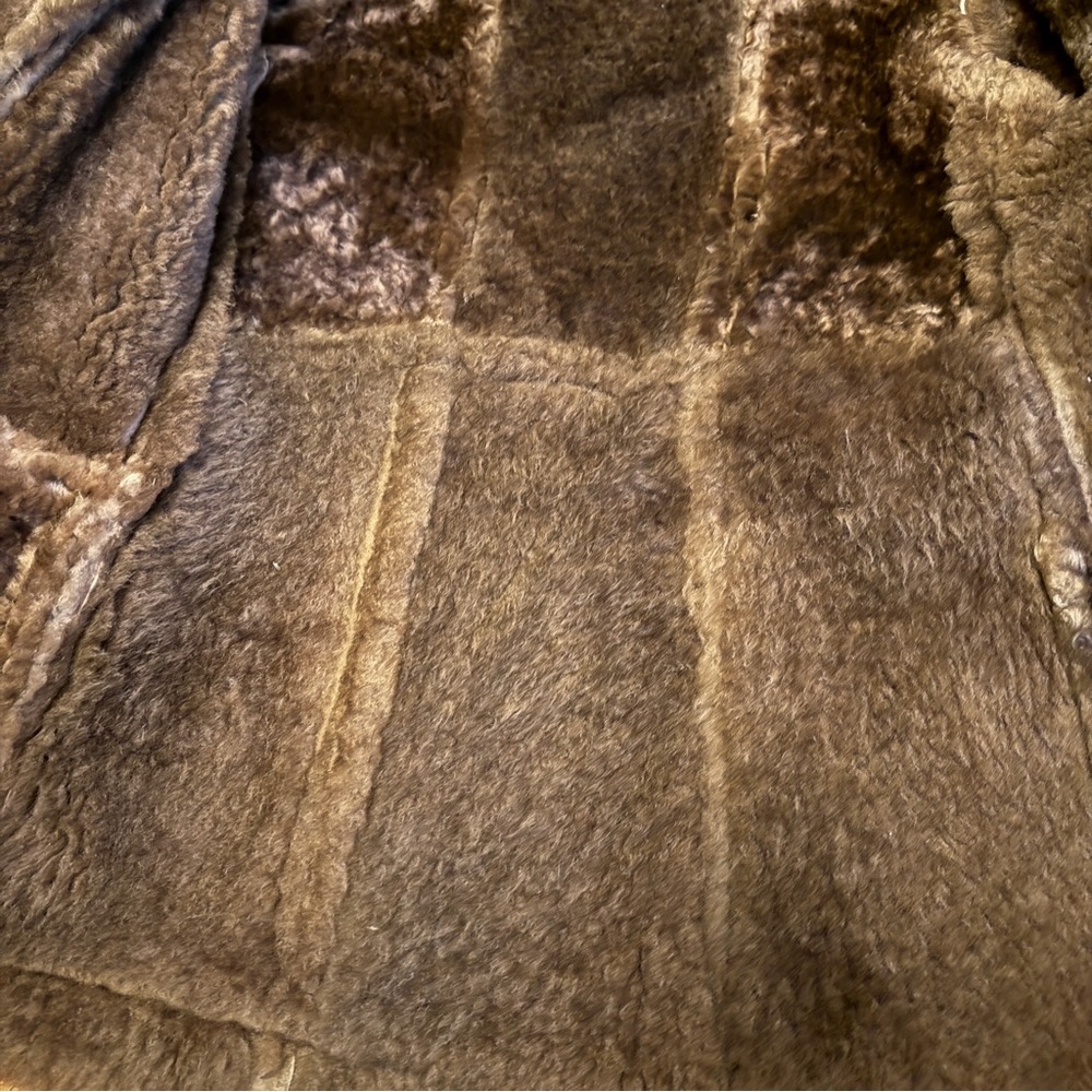Shearling Coat with Brown Trim - Picture 11 of 11
